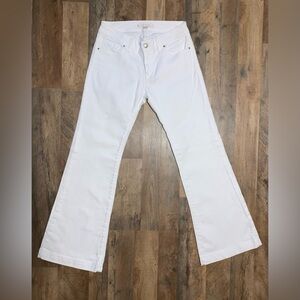 Boston Proper white denim flare leg jeans pants size 4 NWOT